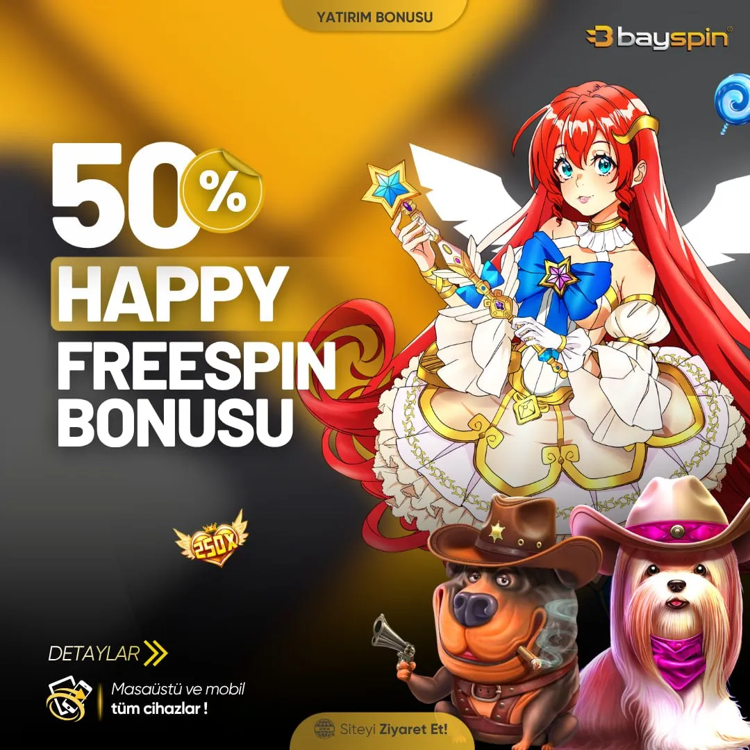 %50 HAPPY FREE SPIN BONUSU