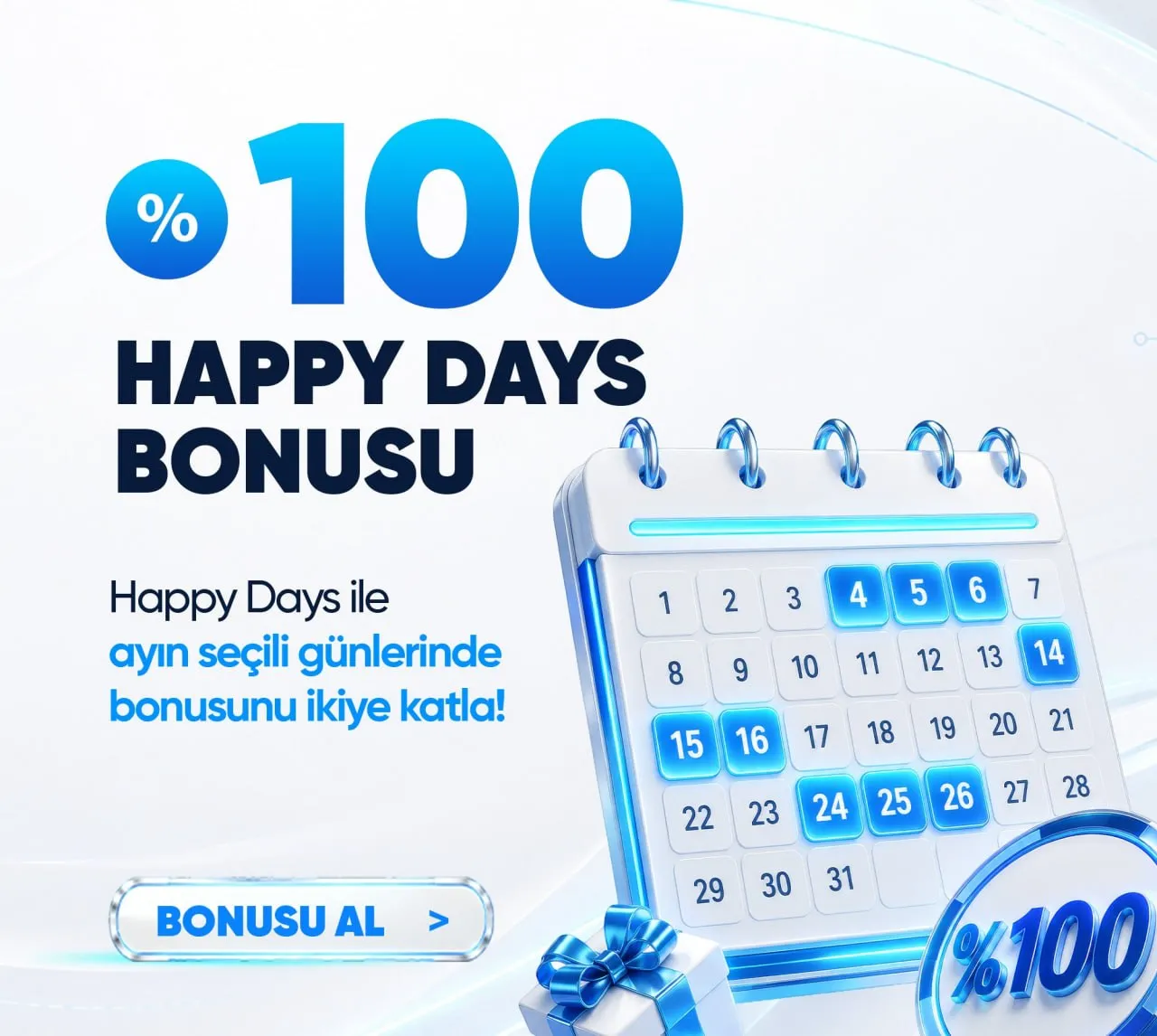 2500TL %100 Nakit Bonus 